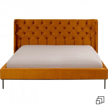 Bed Audrey velvet ochre Kare Design