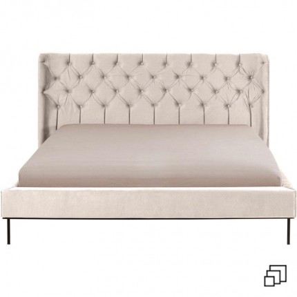 Bed Audrey velvet cream Kare Design Bed Audrey velvet cream Kare Design