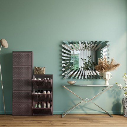 Shoe Container Caruso silver brushed 5 drawers Kare Design Shoe Container Caruso silver brushed 5 drawers Kare Design
