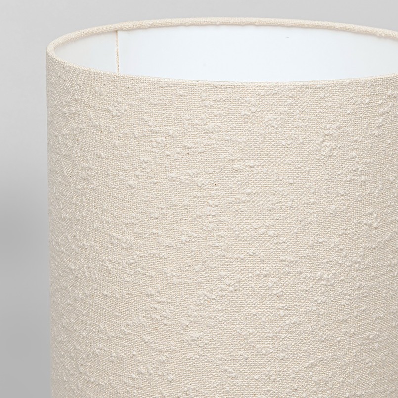 Floor lamp in curly beige linen - Marleen - Kare Design