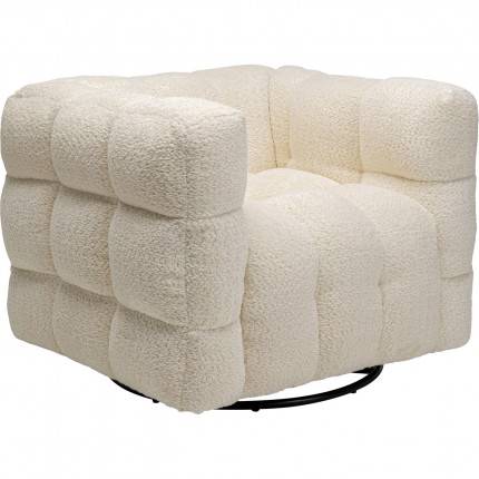 Fauteuil pivotant Armand crème Kare Design