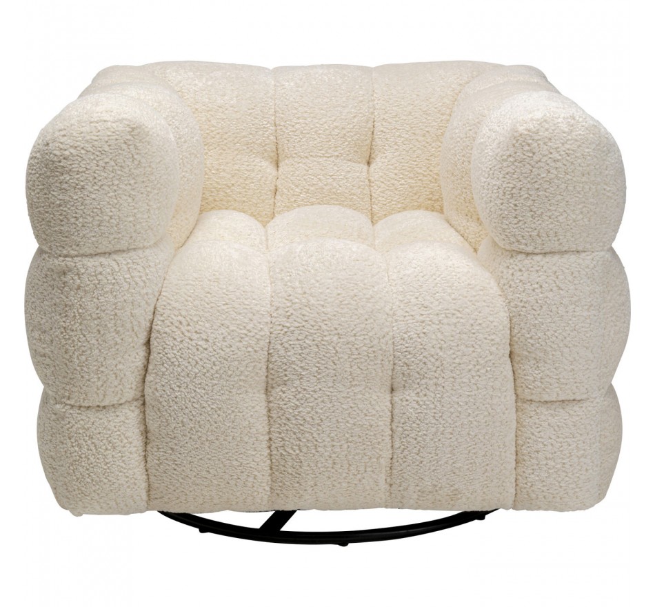 Fauteuil pivotant Armand crème Kare Design Fauteuil pivotant Armand crème Kare Design