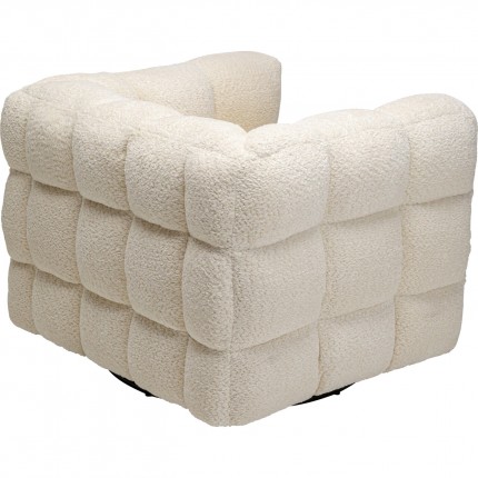 Fauteuil pivotant Armand crème Kare Design