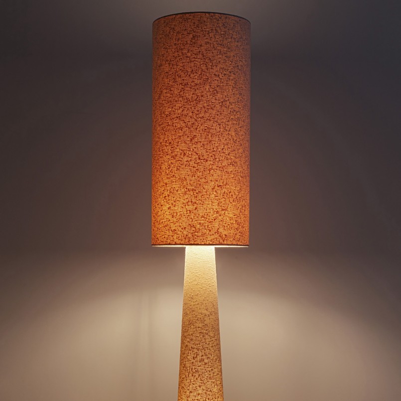 Lampadaire en lin beige bouclé - Marleen - Kare Design