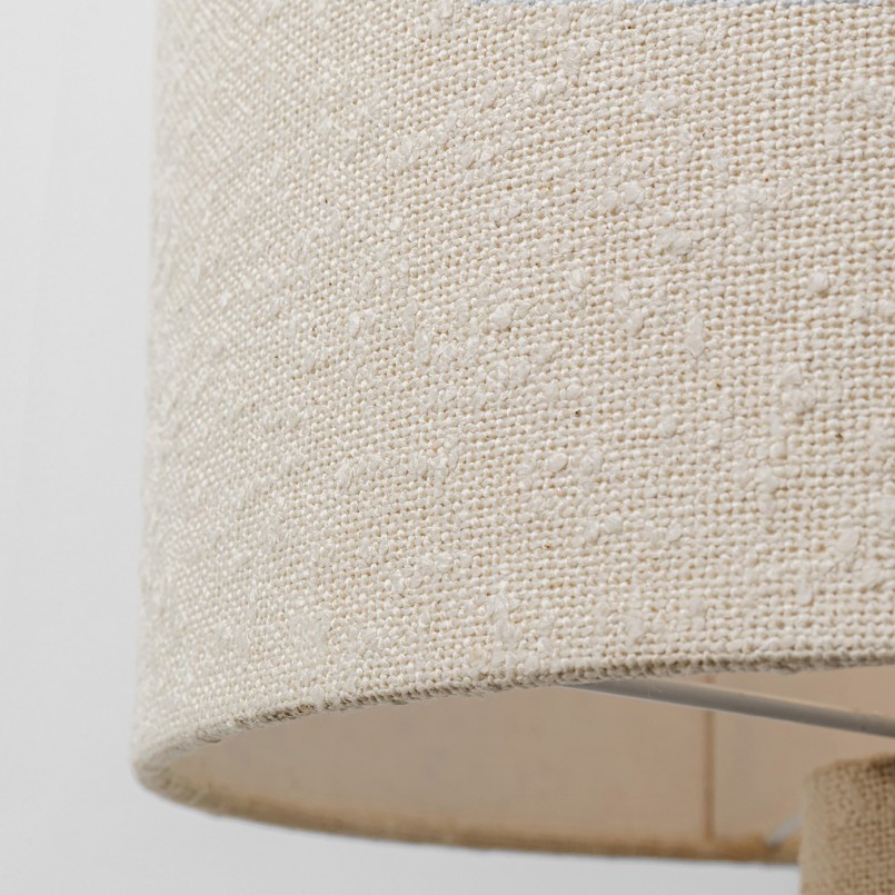 Lampadaire en lin beige bouclé - Marleen - Kare Design