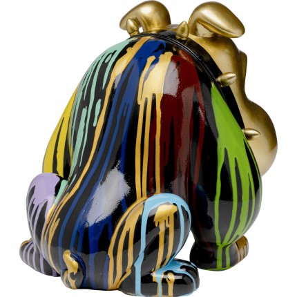 Deco dog paint pouring 67cm gold Kare Design