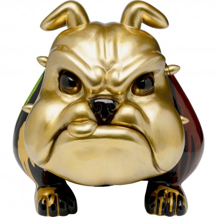 Deco dog paint pouring 67cm gold Kare Design