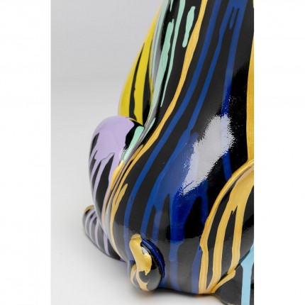 Deco dog paint pouring 67cm gold Kare Design