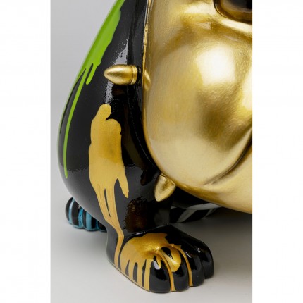 Deco dog paint pouring 67cm gold Kare Design