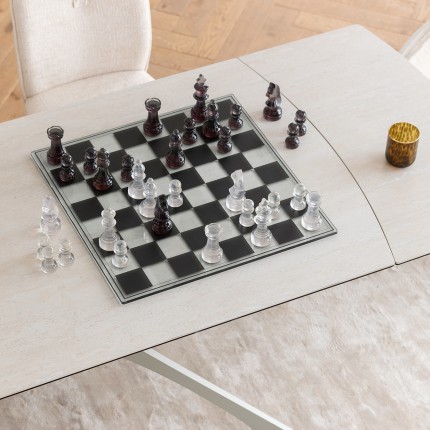 Jeu d'échecs transparent Kare Design