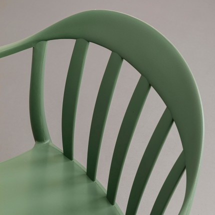 Chaise de jardin avec accoudoirs Flores verte Kare Design