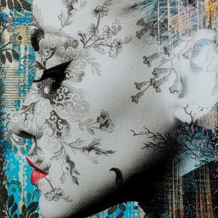 Glass Picture Lady Flower 100x150cm Kare Design Glass Picture Lady Flower 100x150cm Kare Design