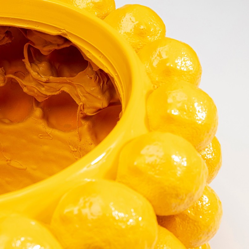 Cache-pot jaune citrons - Kare Design
