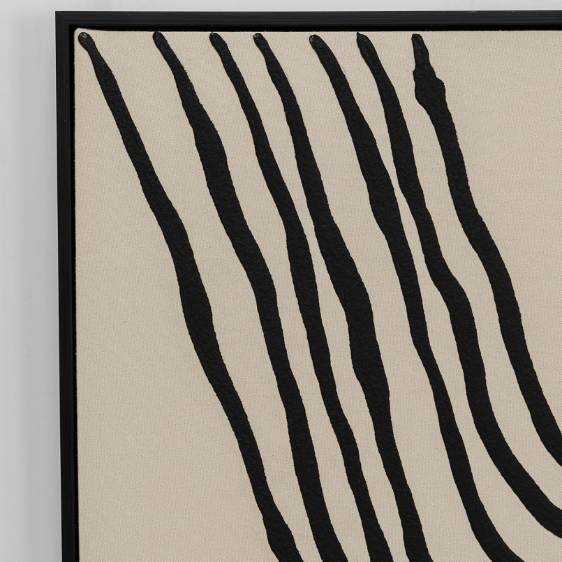 Black lines on beige background - Artistic Bow - Kare Design
