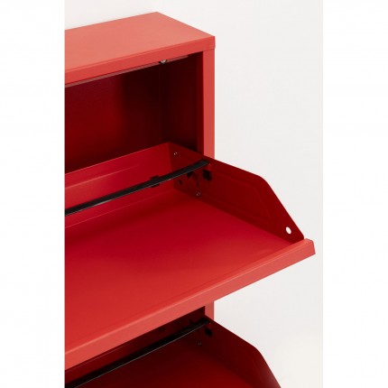 Casier à chaussures Caruso rouge 3 tiroirs Kare Design