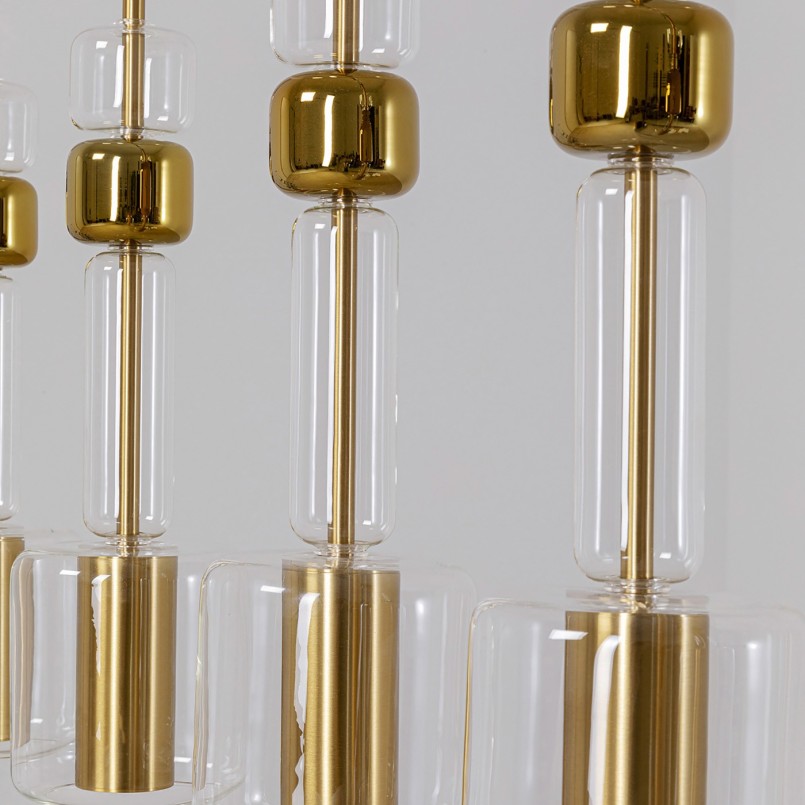 Suspension en verre et acier doré - Candy Bar - Kare Design