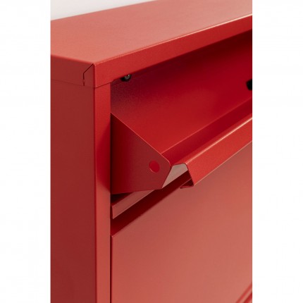 Casier à chaussures Caruso rouge 3+1 tiroirs Kare Design