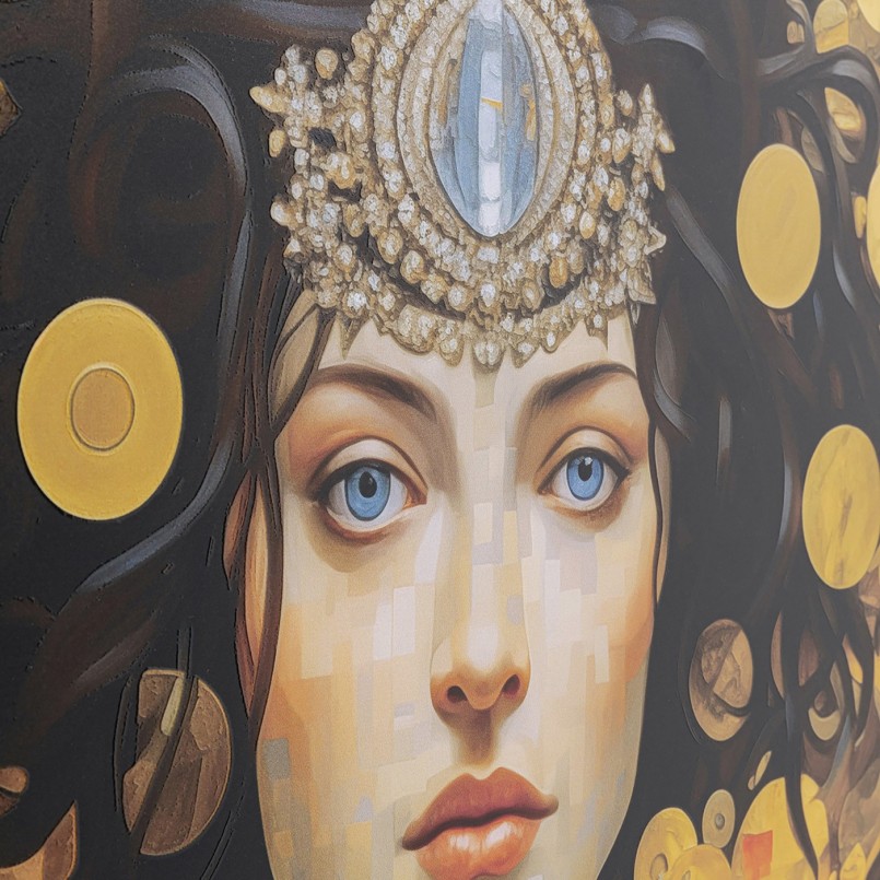 Tableau en verre femme futuriste - Art Nouveau - Kare Design