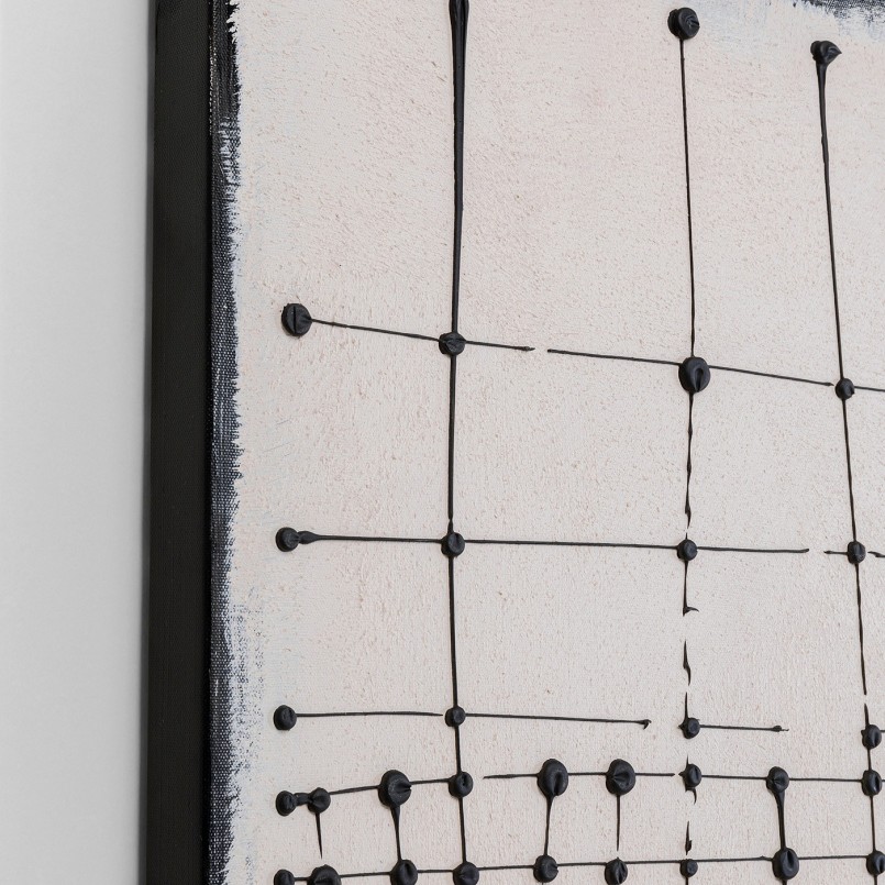 Peinture sur toile noire et blanche - Alivio - Kare Design