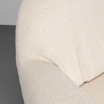Fauteuil pivotant Nube Boucle crème Kare Design