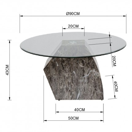 Coffee Table Rocky Ø90cm Kare Design