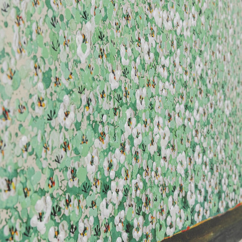 Picture Touched Flower Boat 40x50cm beige and green Kare Design