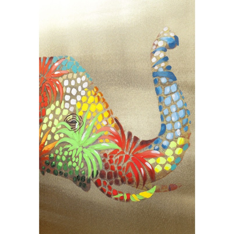 Tableau éléphant ananas multicolore - Touched - Kare Design