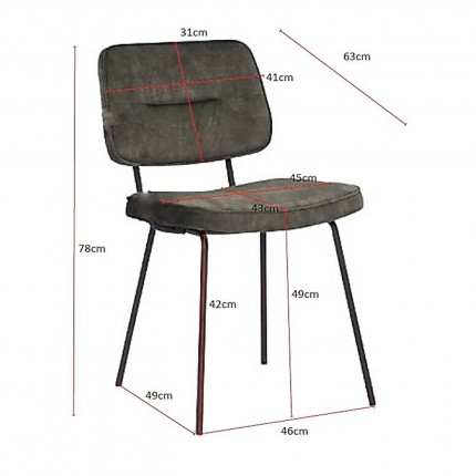 Chaise Orelie noire et blanche Kare Design