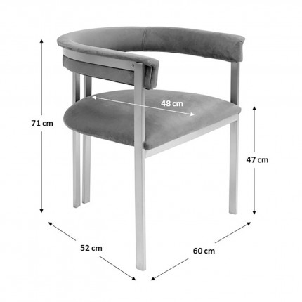 Chair with armrests Paris black Kare Design