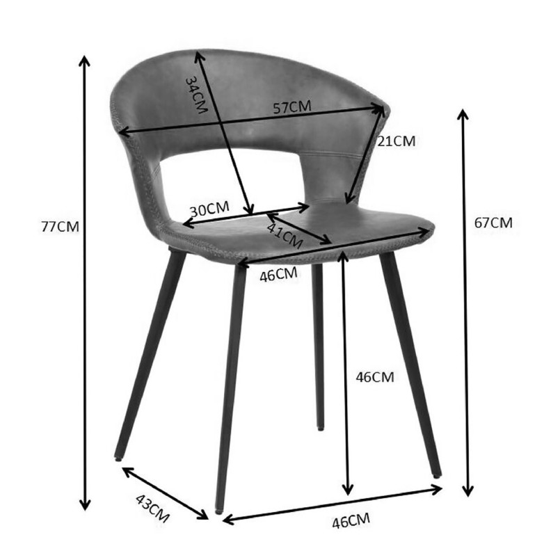 Chaise vintage noire - Reunion - Kare Design