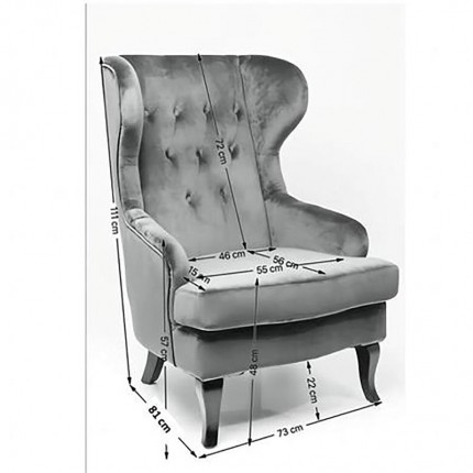 Fauteuil Granny gris Kare Design