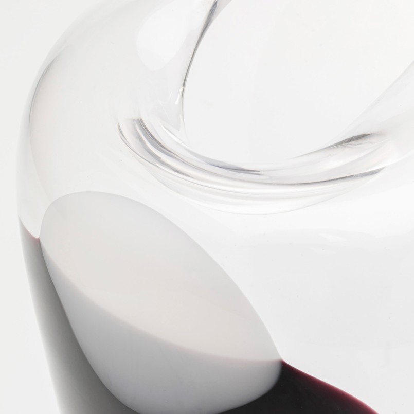Vase en verre transparent et noir - Balance - Kare Design