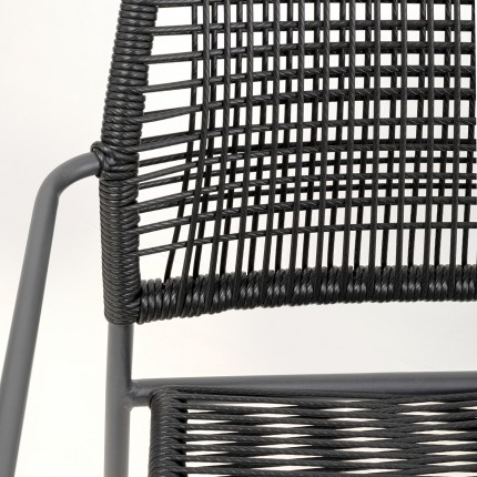 Chaise de jardin avec accoudoirs Madagascar noire Kare Design