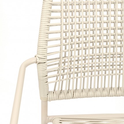 Chaise de jardin avec accoudoirs Madagascar grise Kare Design