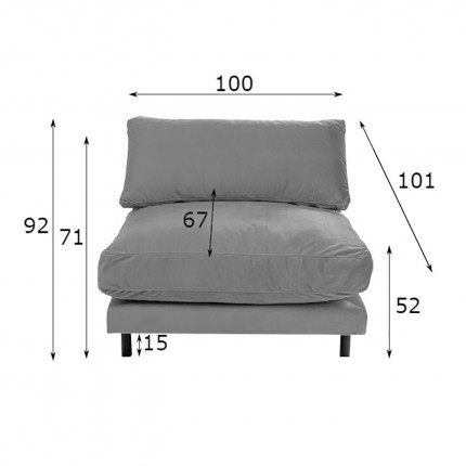 Sofa Element Discovery Cream Kare Design