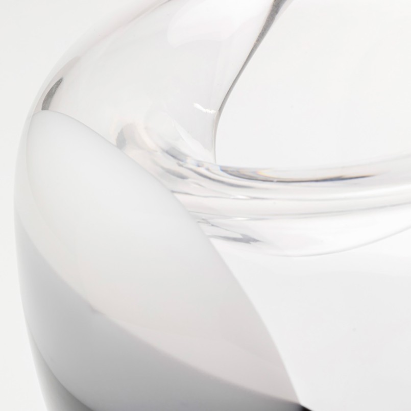 Vase en verre transparent et noir - Balance - Kare Design