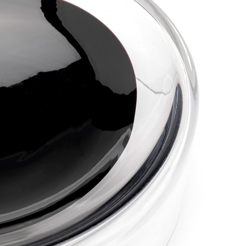 Coupe en verre transparent et noir - Balance - Kare Design