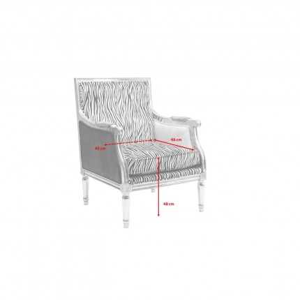 Fauteuil Regency zèbre Kare Design