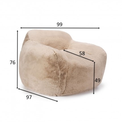 Fauteuil Mika 99cm crème Kare Design