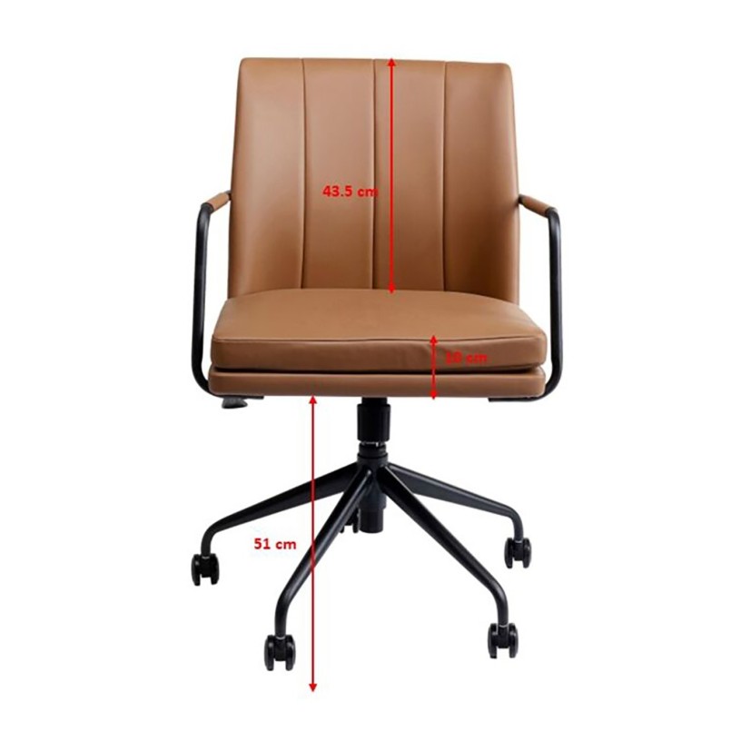 Chaise de bureau avec accoudoirs pivotante - Charles - Kare Design