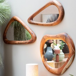 Miroir forme allongée en acacia - Jorge - Kare Design