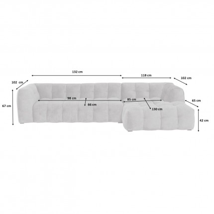 Corner Sofa Salamanca brown right Kare Design