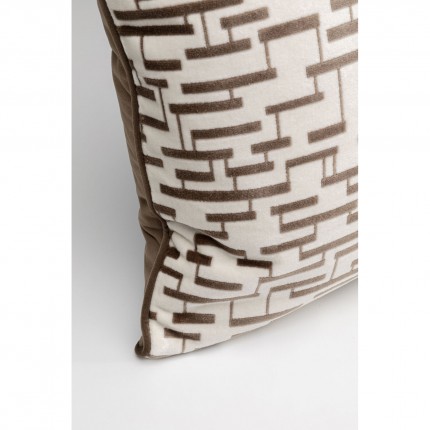 Coussin Suono marron et blanc Kare Design