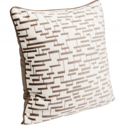 Coussin Suono marron et blanc Kare Design