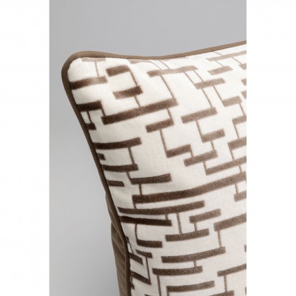 Coussin Suono marron et blanc Kare Design