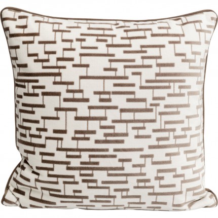 Coussin Suono marron et blanc Kare Design