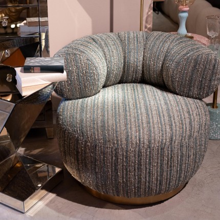 Fauteuil pivotant Couture vert Kare Design Fauteuil pivotant Couture vert Kare Design
