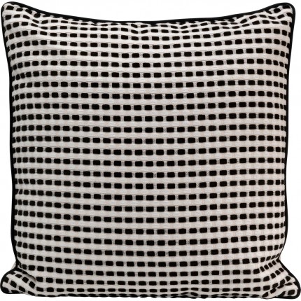 Coussin Jacky noir et blanc Kare Design