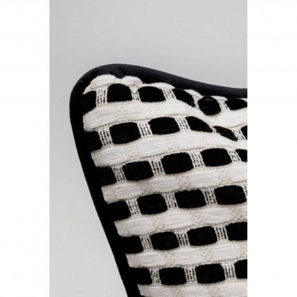 Coussin Jacky noir et blanc Kare Design