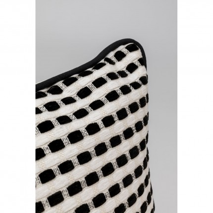 Coussin Jacky noir et blanc Kare Design